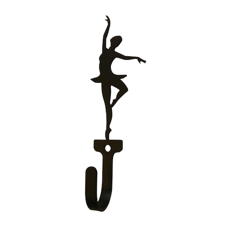 Village Wrought Iron Ballerina Womans & Girls Wall HookSmall WH-305-S